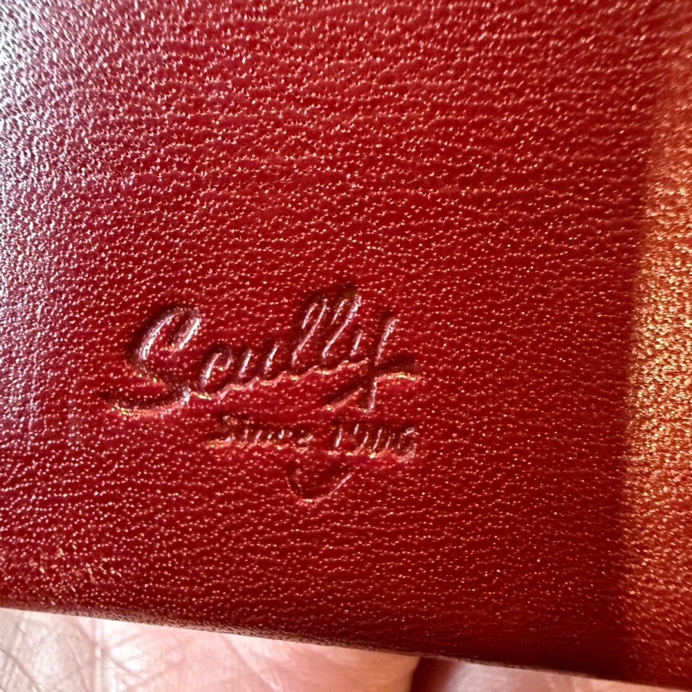 Scully Wine Red Leather Men’s Money Wallet Clip.